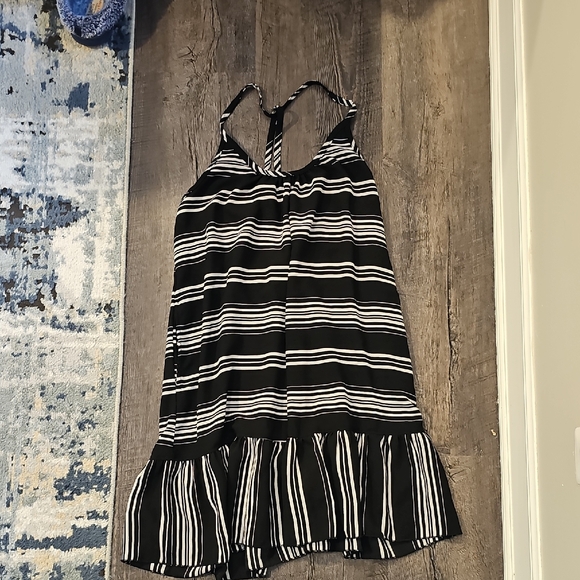 Portocruz Other - Portocruz Black and White Striped Beach Cover Up Swim Dress